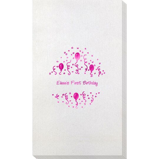 Balloons and Streamers Bamboo Luxe Guest Towels